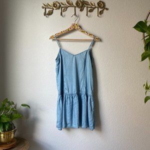 American Eagle Chambray Mini Slip Dress sz XS